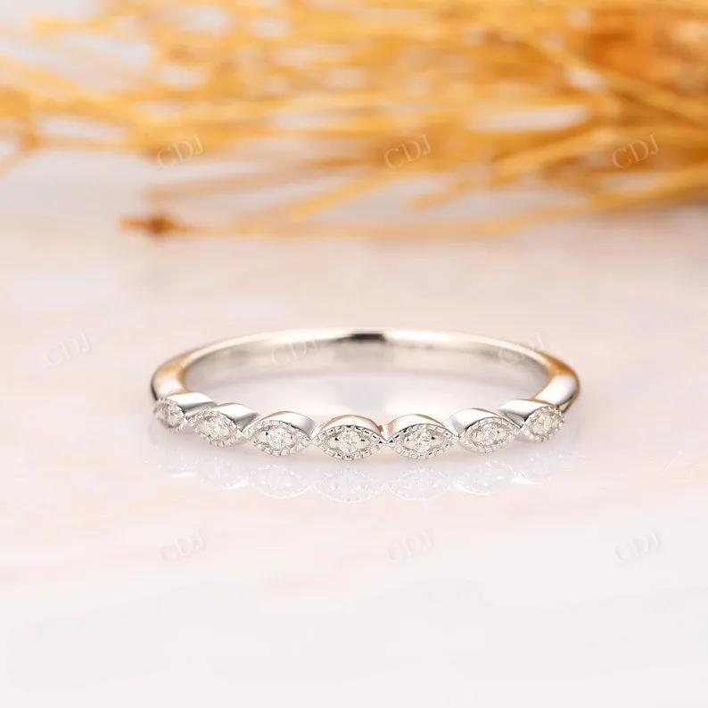 0.05CTW Round Cut Natural Diamond Wedding Band