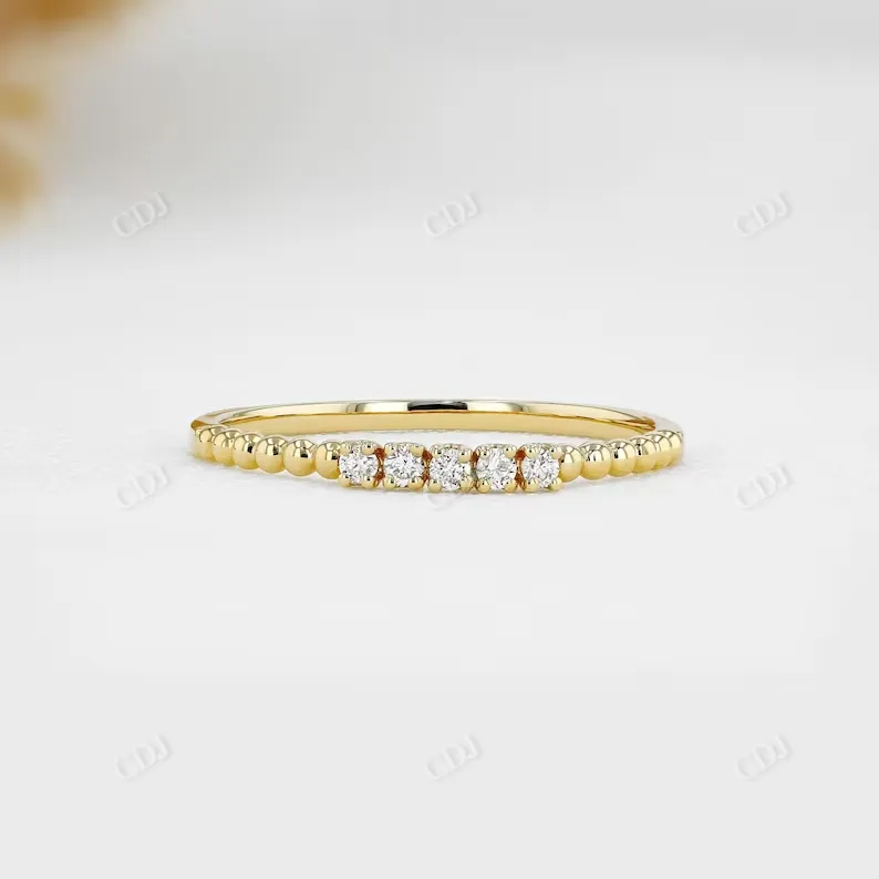 0.07CTW Round 5 Stone Natural Diamond Wedding Band