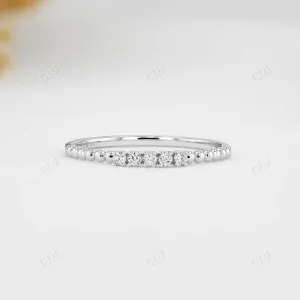 0.07CTW Round 5 Stone Natural Diamond Wedding Band