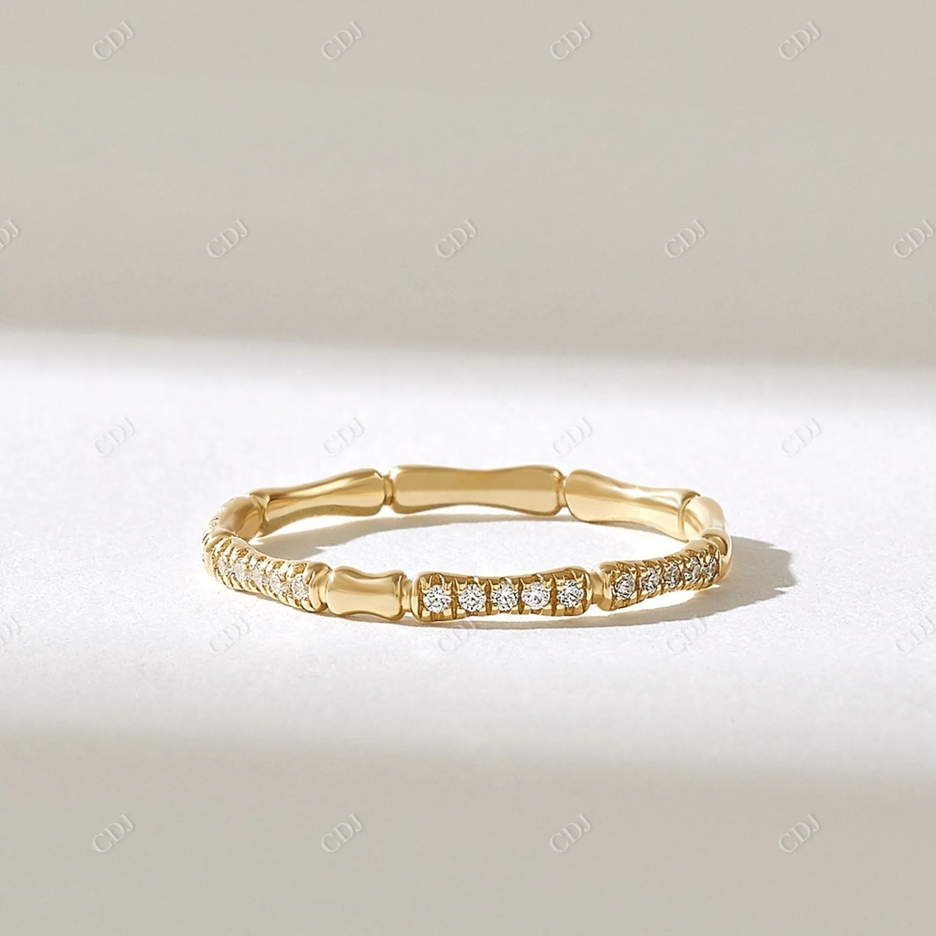 0.20CTW Round Pave Lab-Grown Diamond Wedding Band