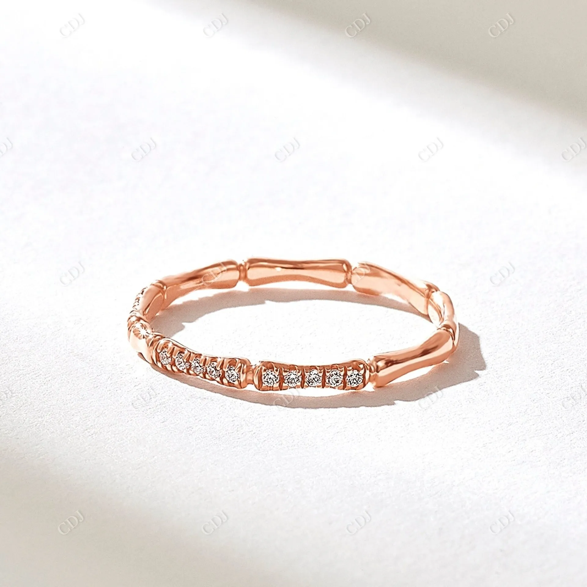 0.20CTW Round Pave Lab-Grown Diamond Wedding Band