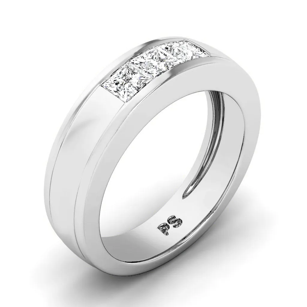 0.60 CT Princess Cut Diamonds - Wedding Band