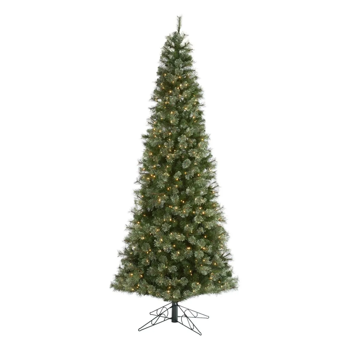 10' Cashmere Slim Artificial Christmas Tree with 750 Warm White LED Lights