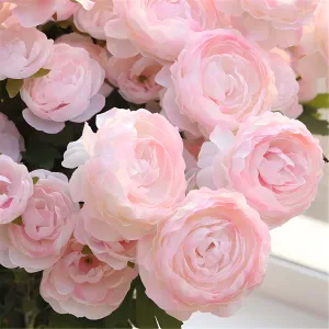 10pcs Artificial Silk Ranunculus Spray Flowers