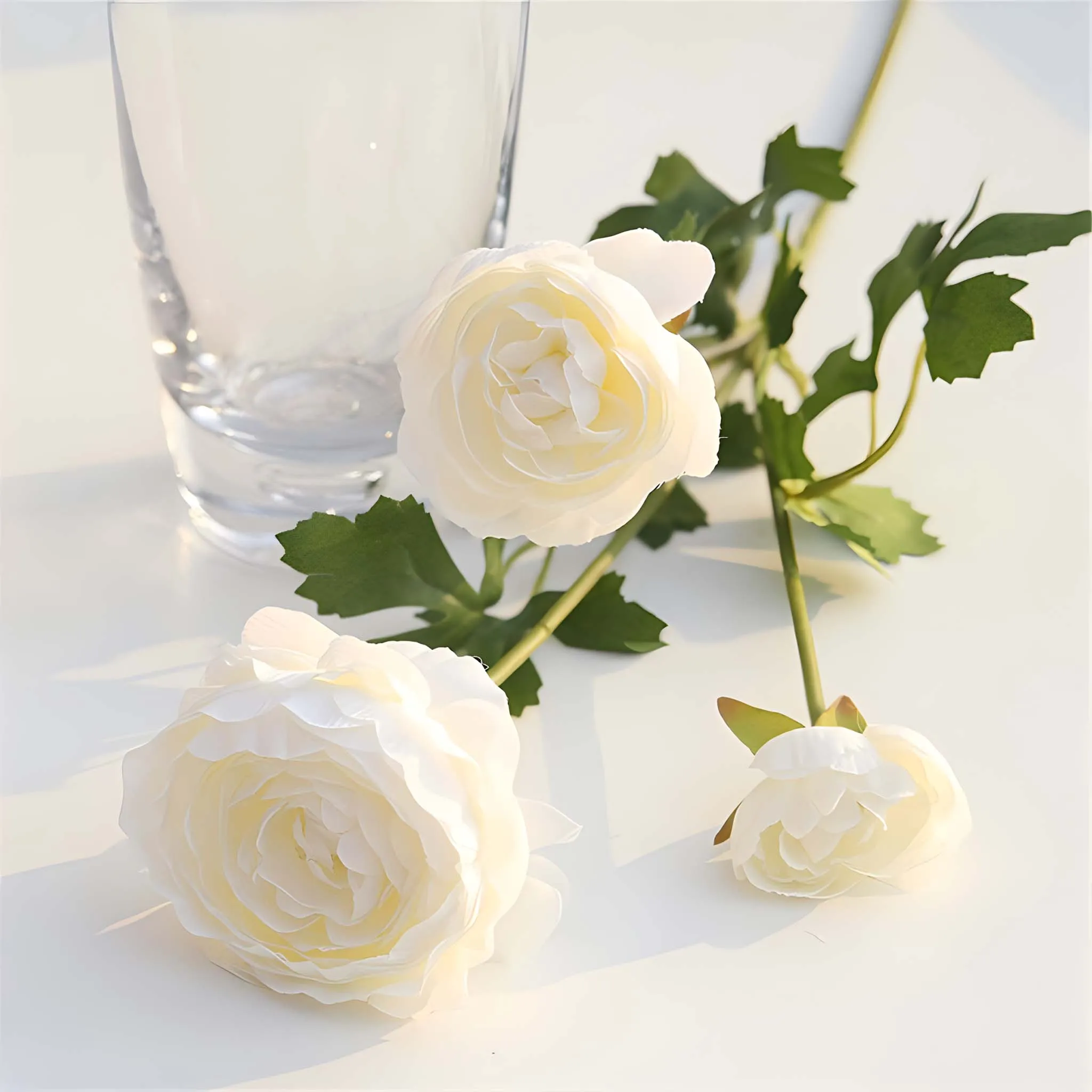 10pcs Artificial Silk Ranunculus Spray Flowers