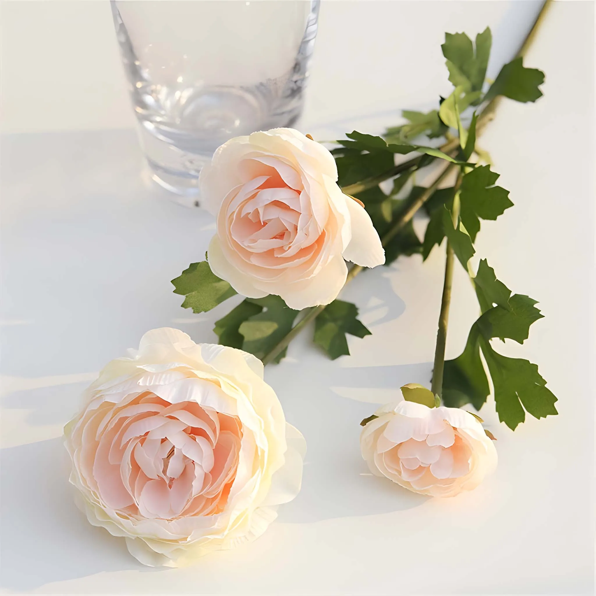 10pcs Artificial Silk Ranunculus Spray Flowers