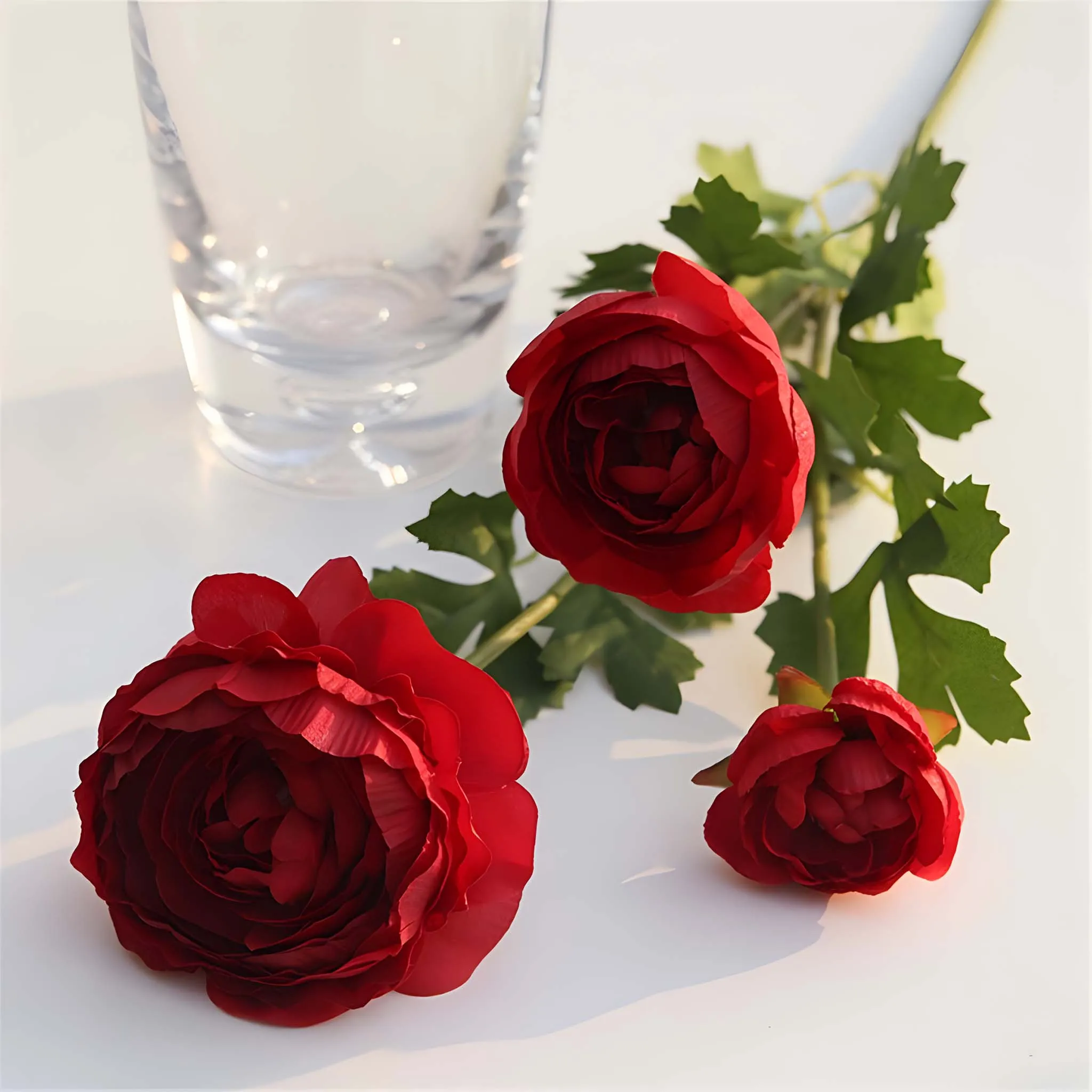 10pcs Artificial Silk Ranunculus Spray Flowers