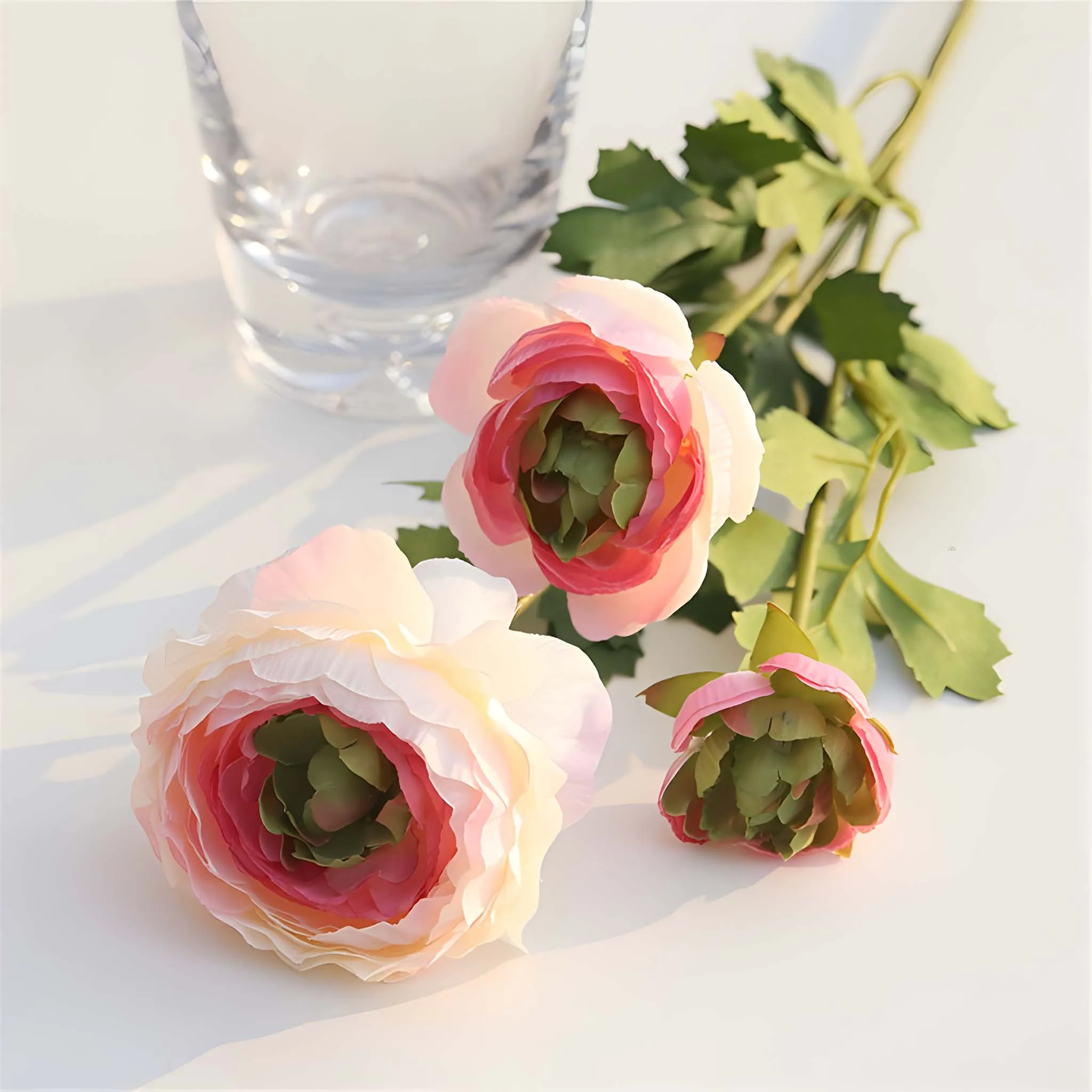 10pcs Artificial Silk Ranunculus Spray Flowers