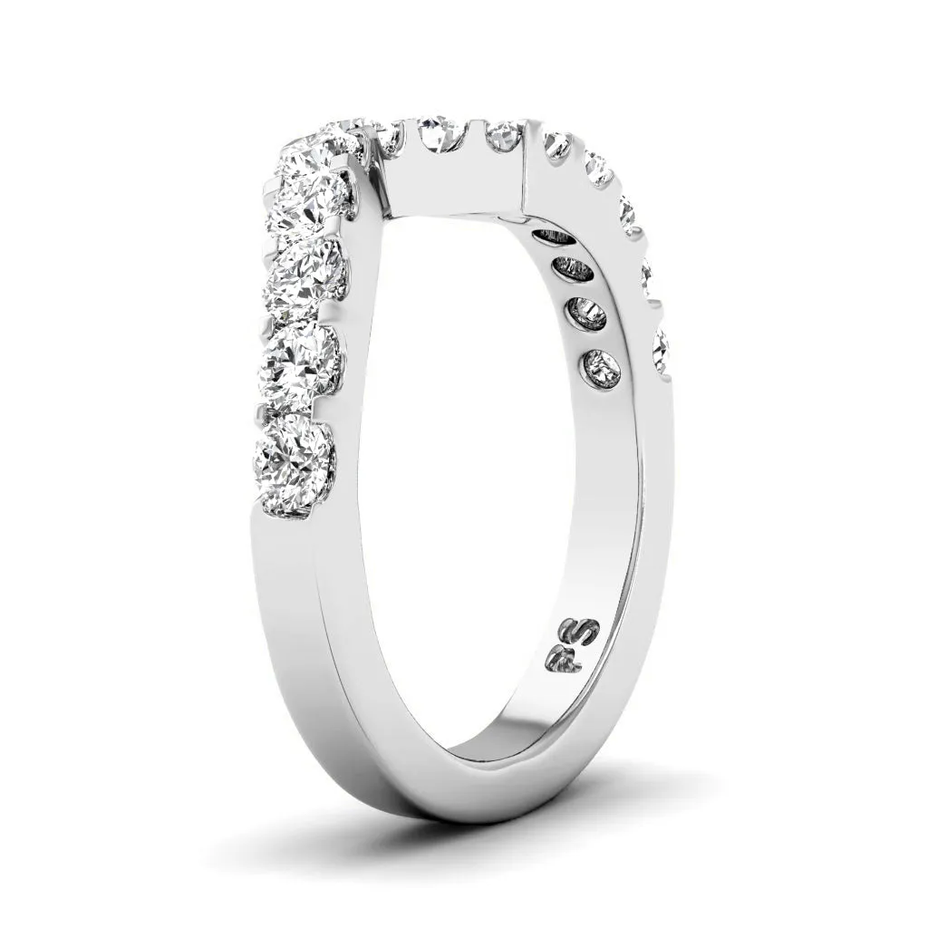 1.10 CT Round Cut Lab Grown Diamonds - Wedding Band