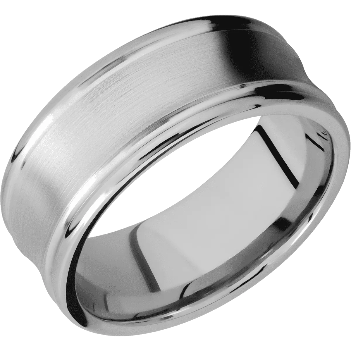 14K White Gold with Satin , Polish Finish