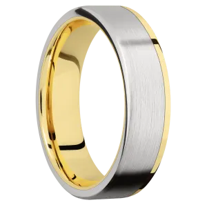 14K Yellow Gold with Polish Finish and Cobalt Chrome Inlay