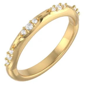 18k Yellow Gold Diamond Wedding Band