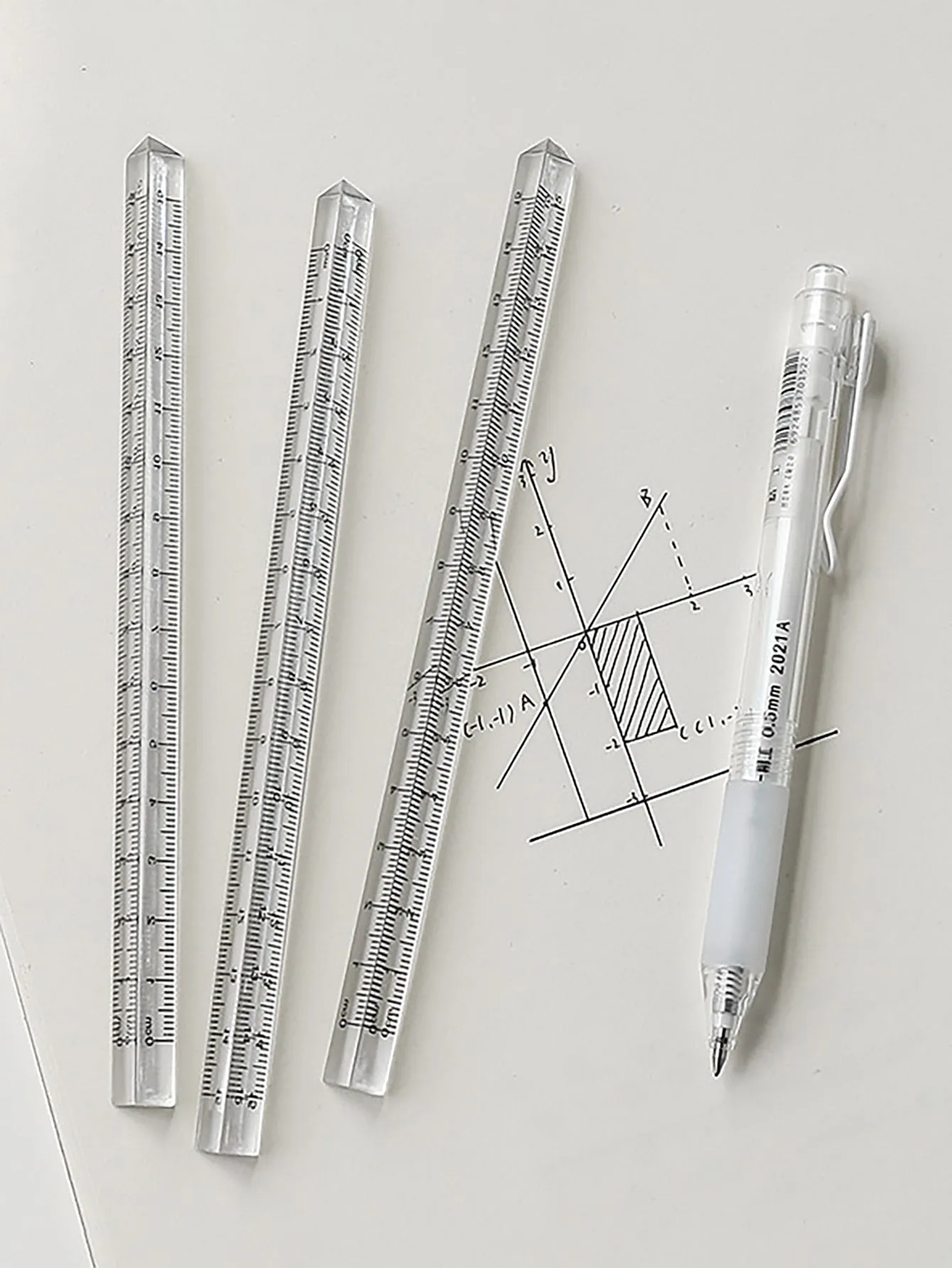 1pc Multifunction Clear Ruler