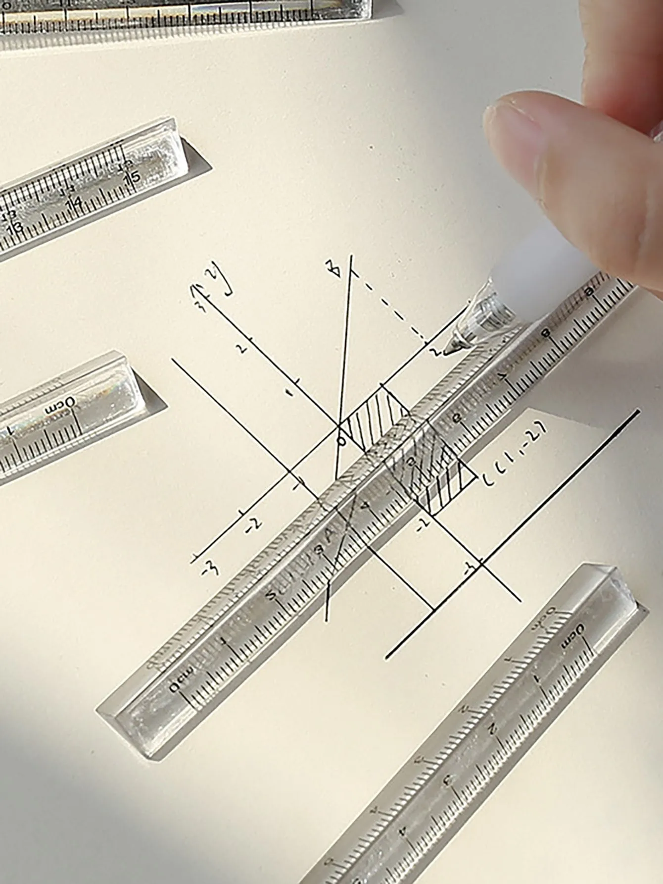 1pc Multifunction Clear Ruler