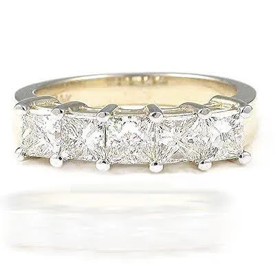 2.00 CT Princess Cut Diamonds - Wedding Band