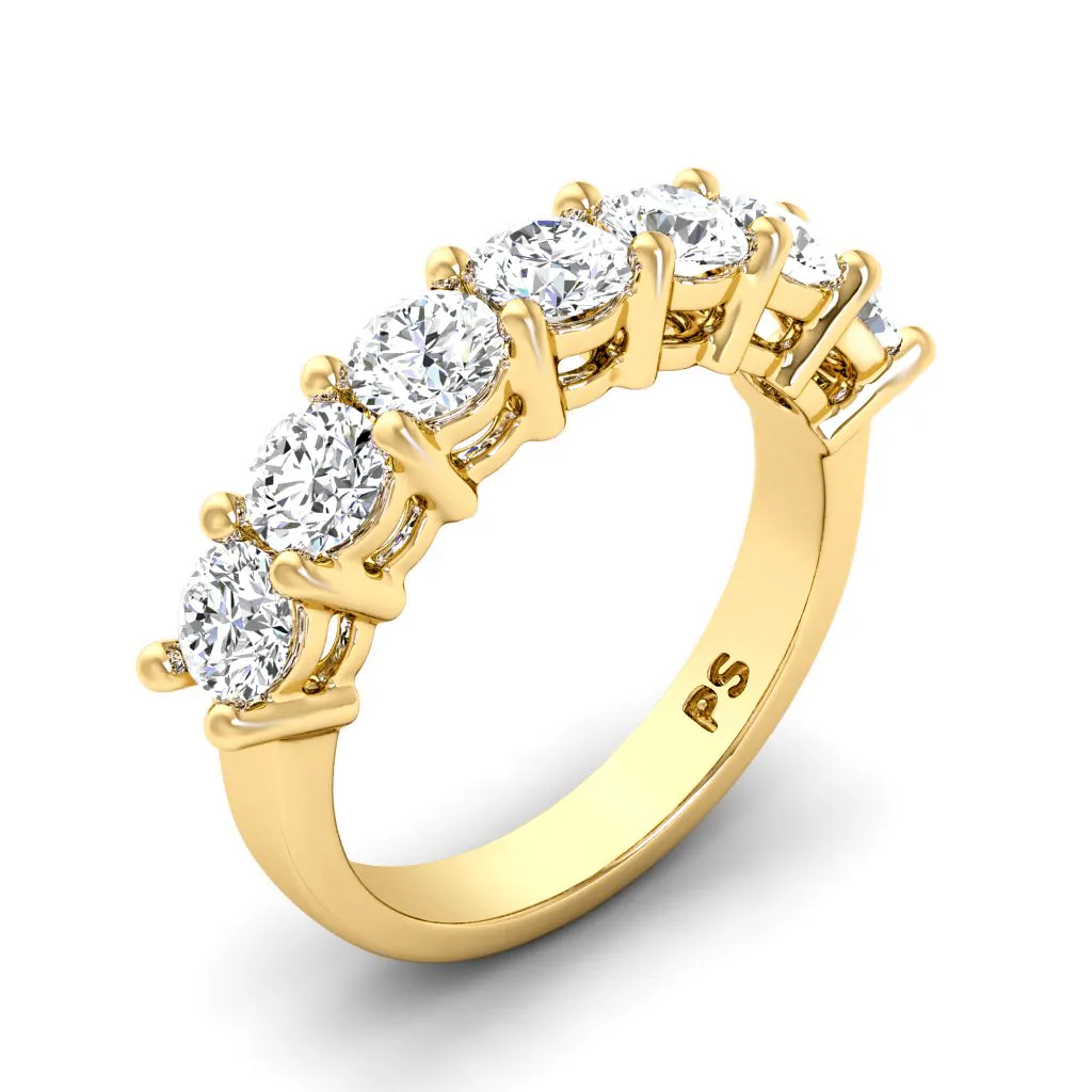 2.00 CT Round Cut Lab Grown Diamonds - Wedding Band