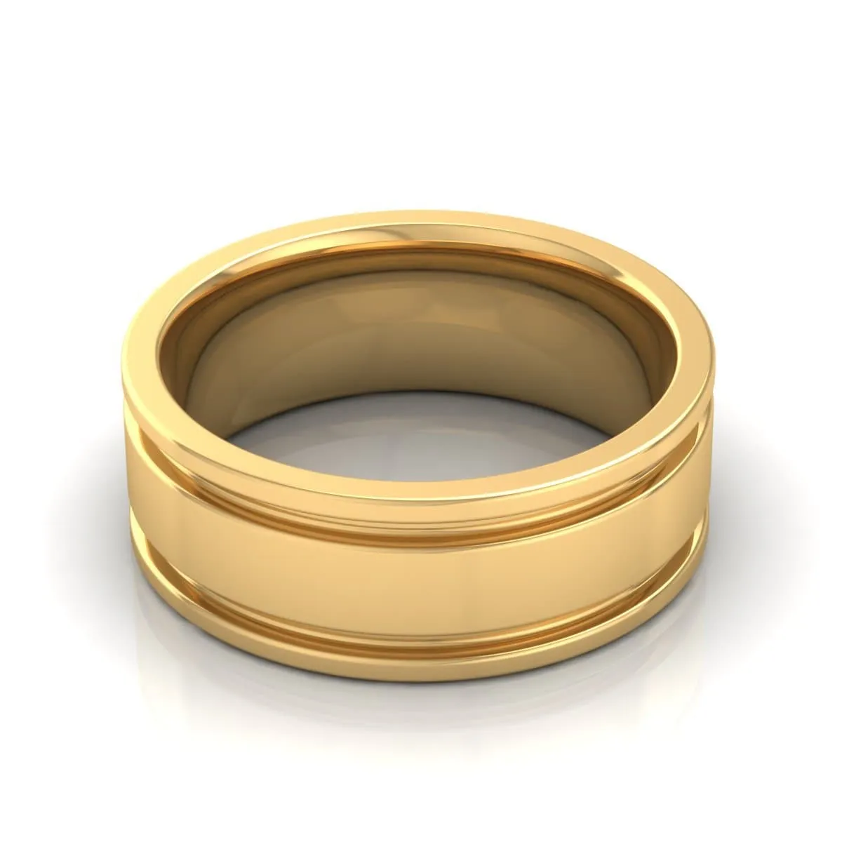 8.0 mm Plain Wedding Band in 14KT, 18KT & Platinum