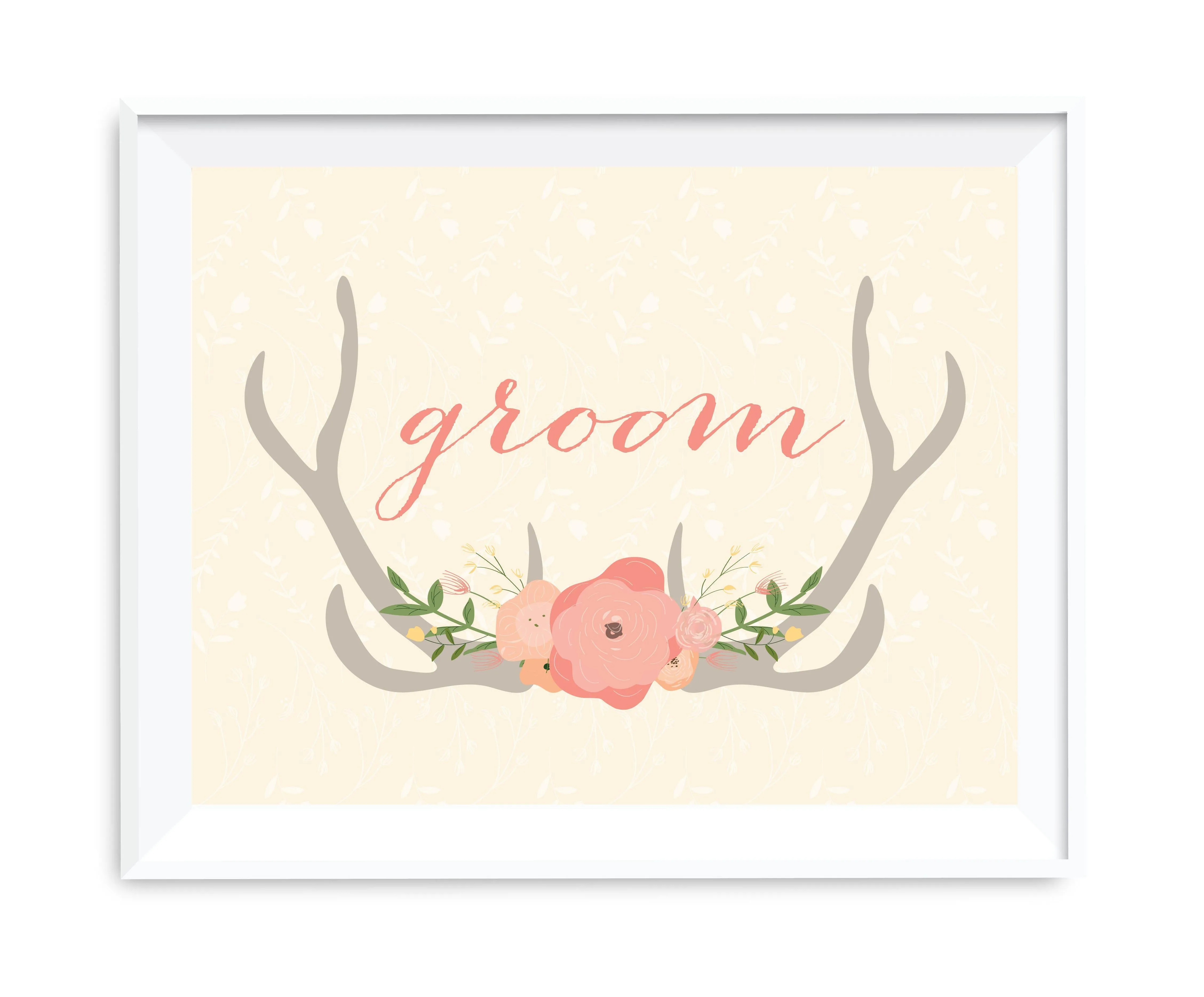 Andaz Press 8.5 x 11 Woodland Deer Wedding Party Signs