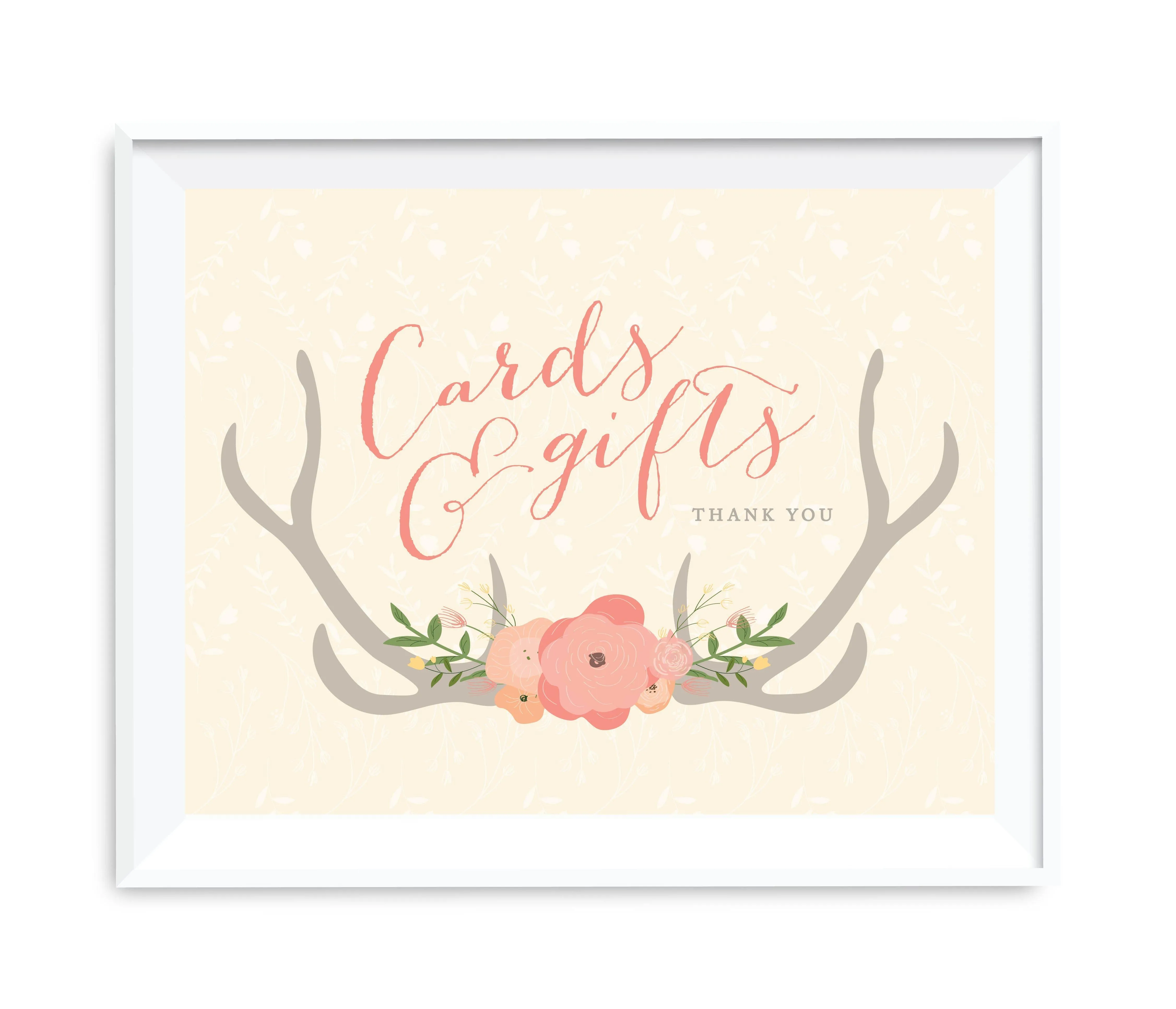 Andaz Press 8.5 x 11 Woodland Deer Wedding Party Signs