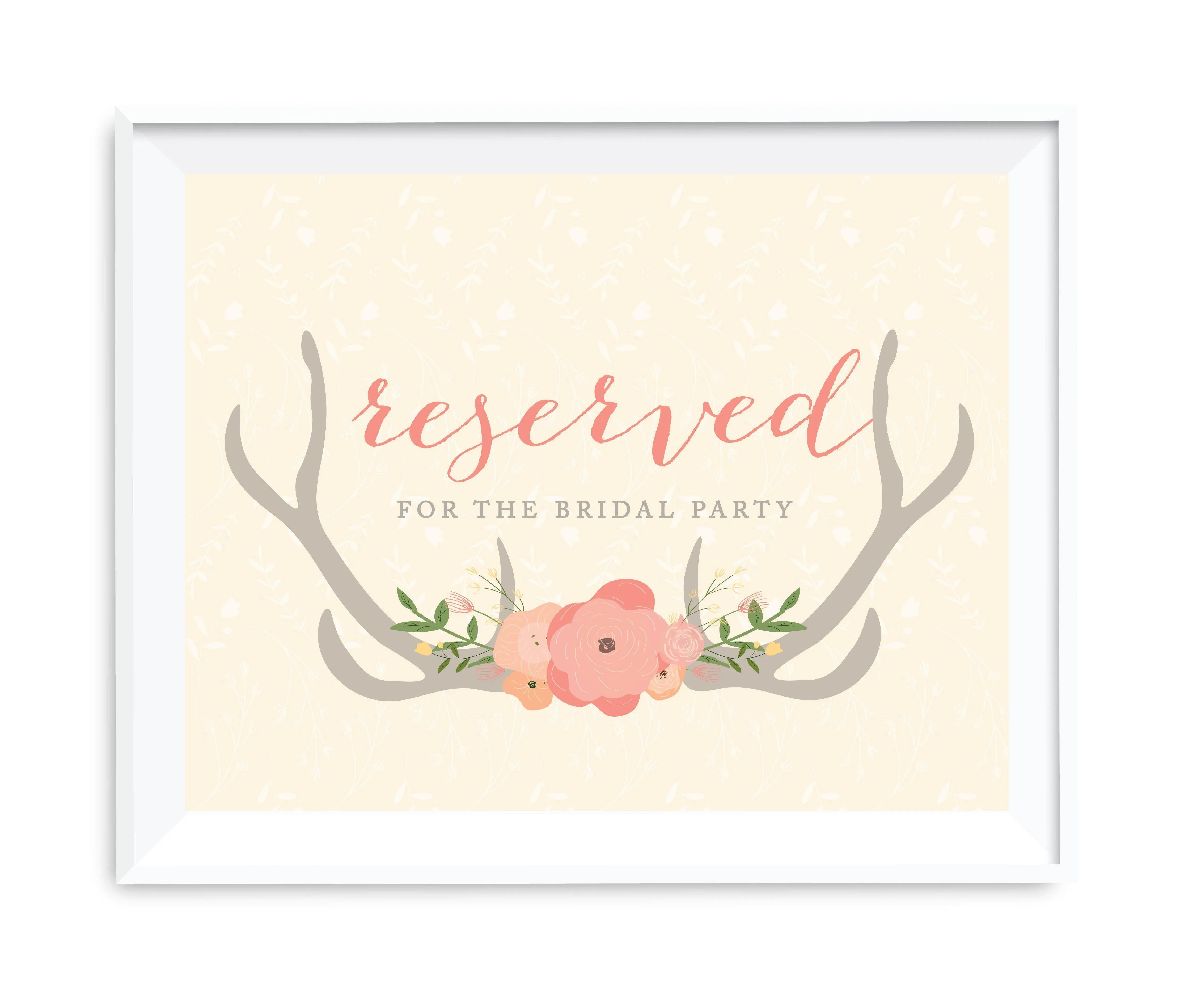 Andaz Press 8.5 x 11 Woodland Deer Wedding Party Signs