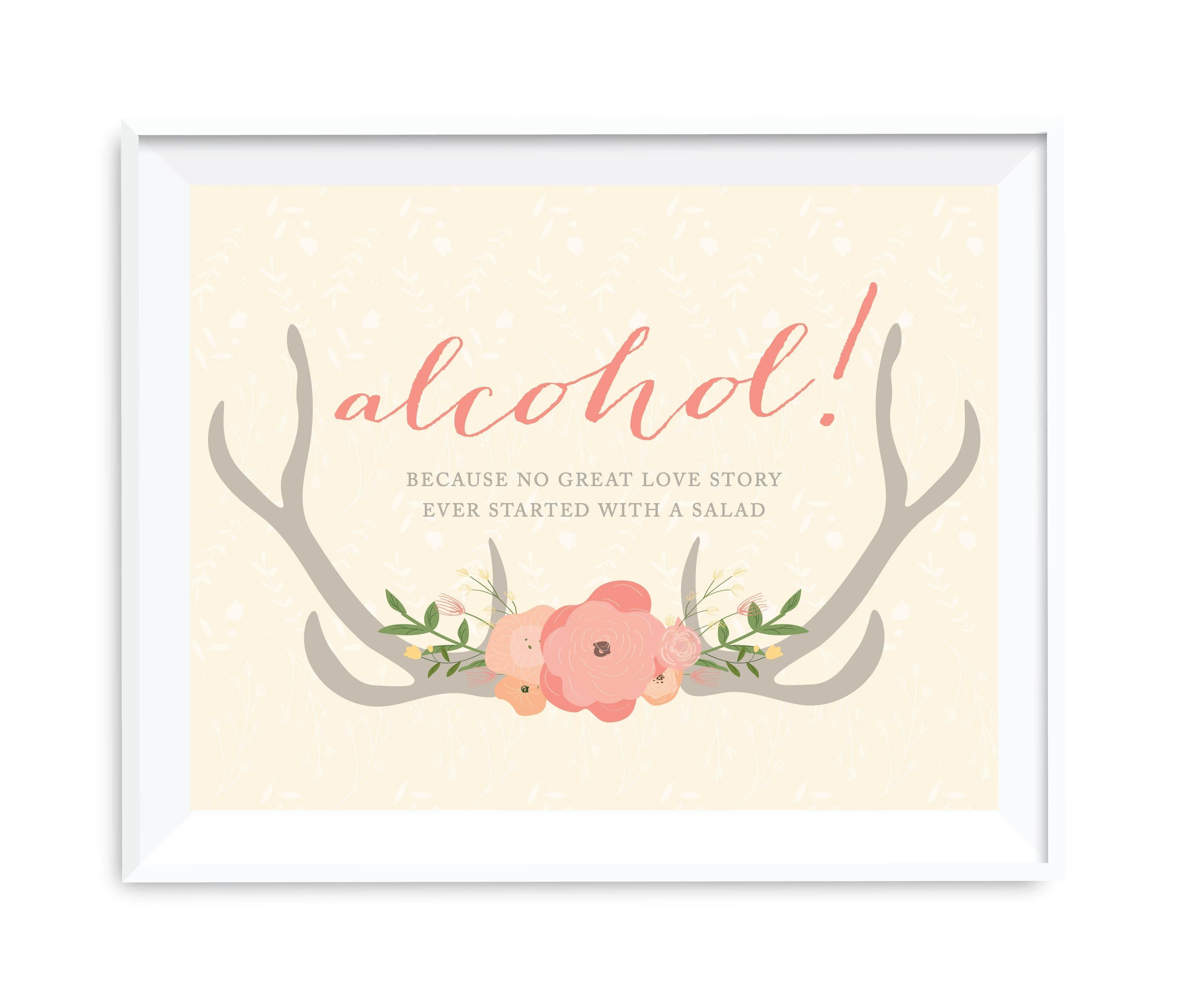 Andaz Press 8.5 x 11 Woodland Deer Wedding Party Signs