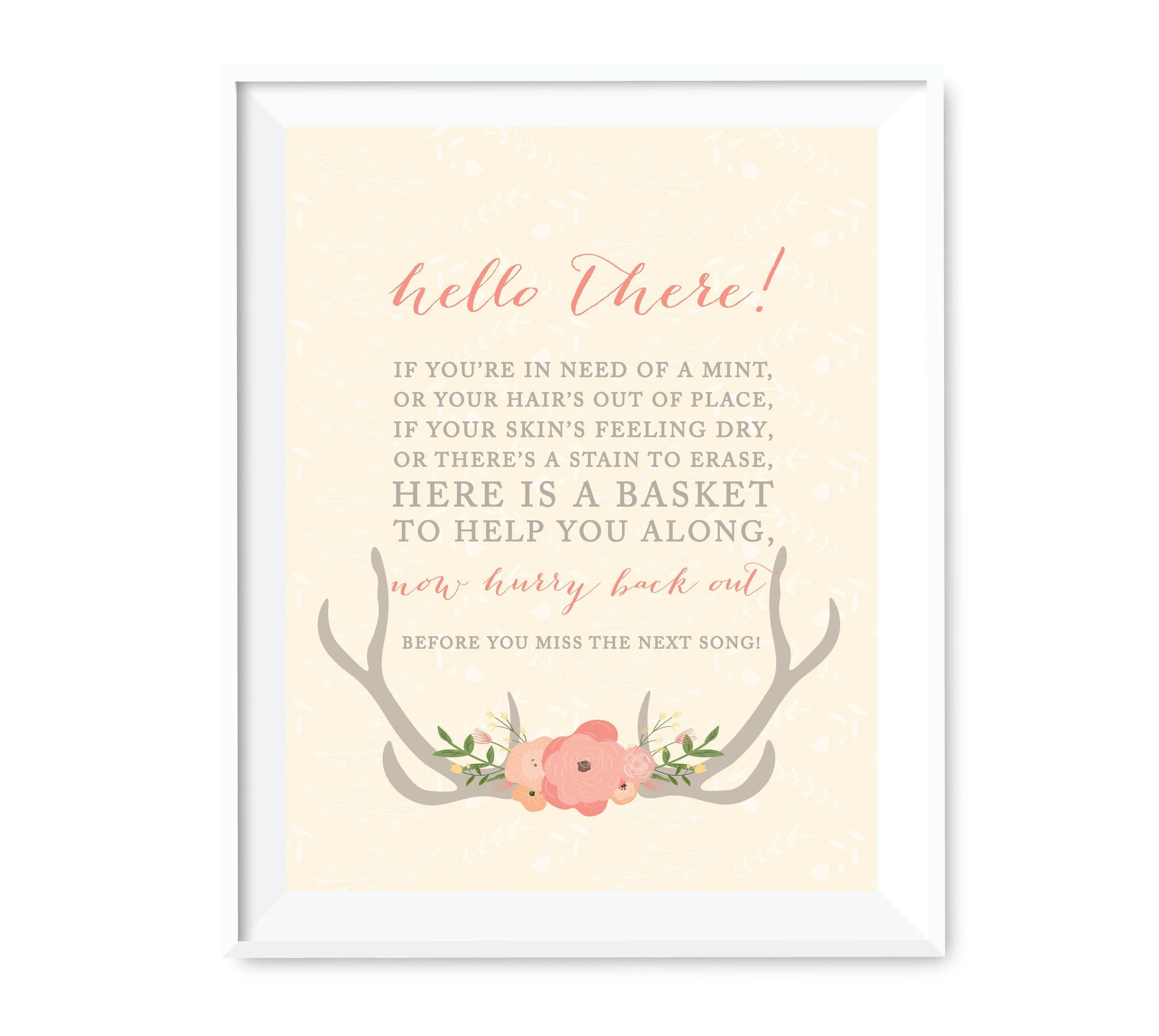 Andaz Press 8.5 x 11 Woodland Deer Wedding Party Signs