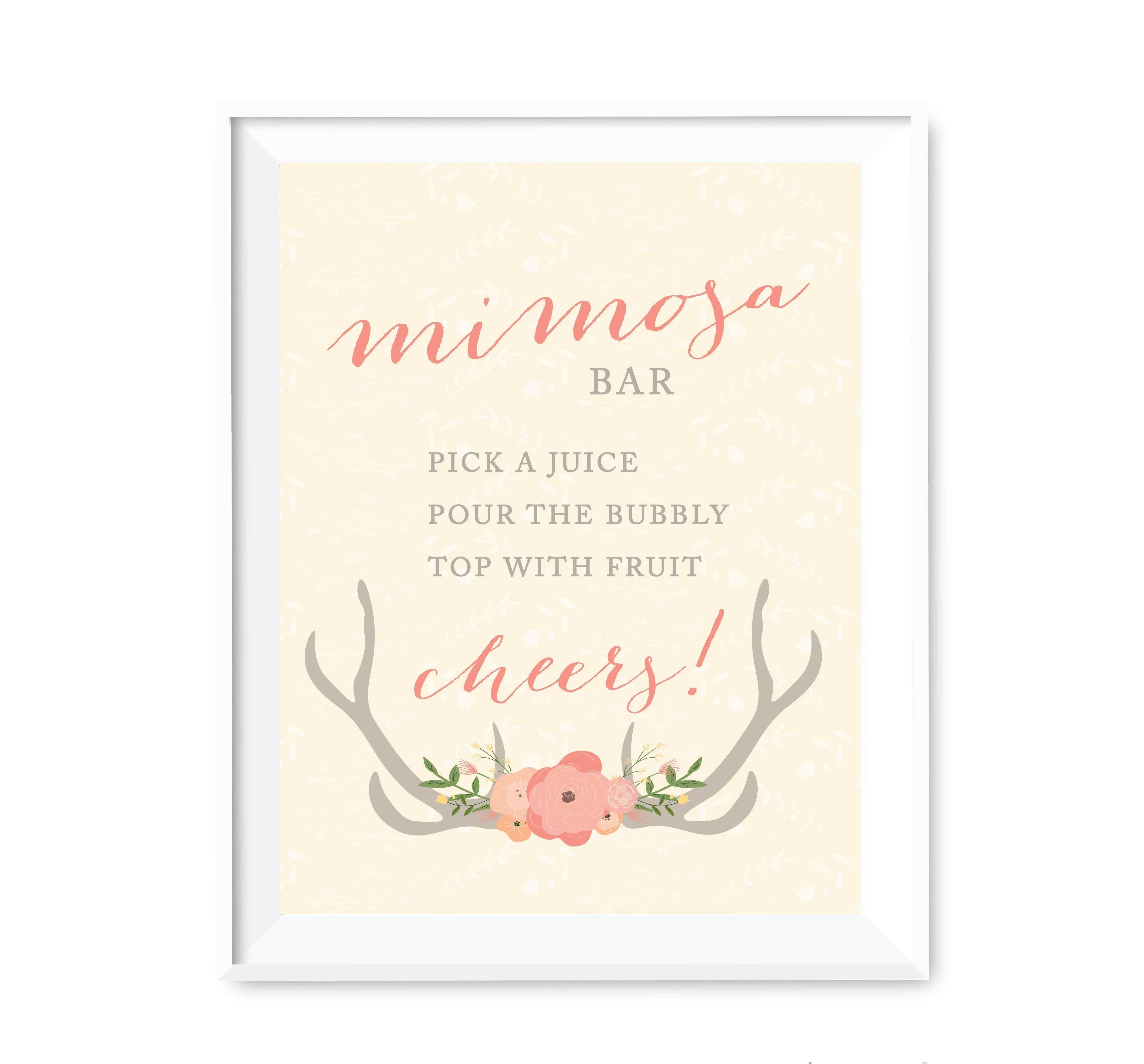 Andaz Press 8.5 x 11 Woodland Deer Wedding Party Signs