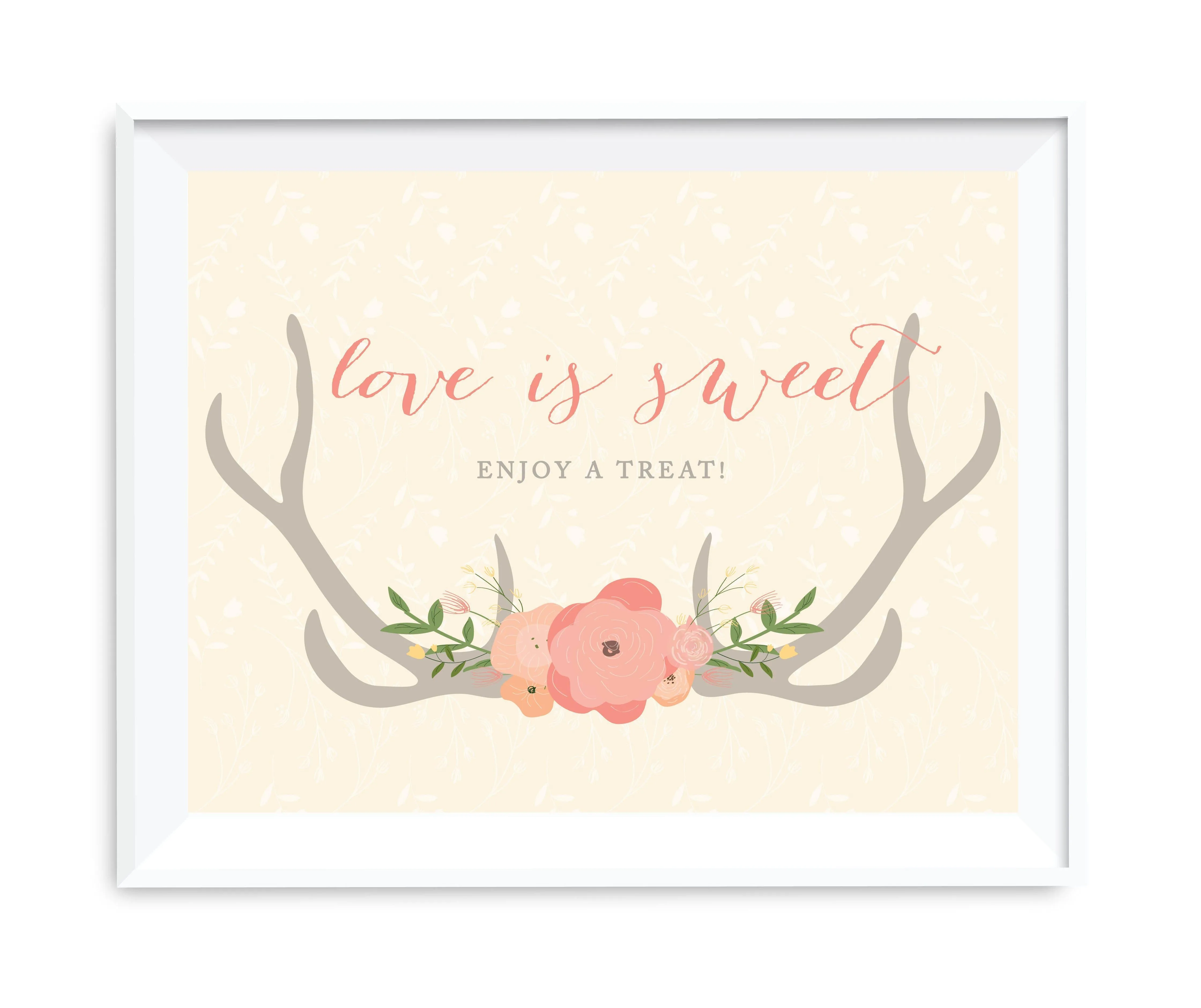 Andaz Press 8.5 x 11 Woodland Deer Wedding Party Signs