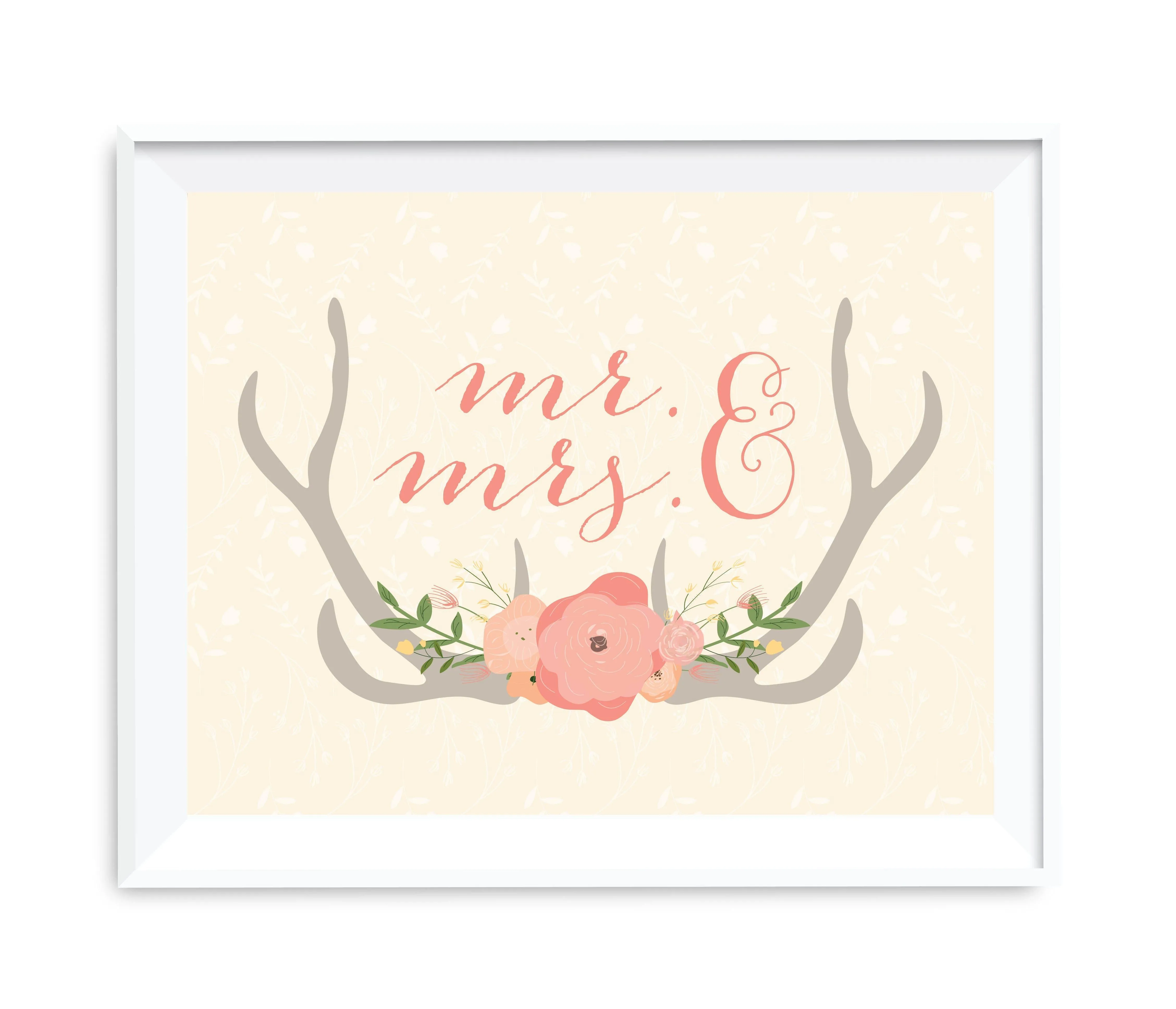 Andaz Press 8.5 x 11 Woodland Deer Wedding Party Signs