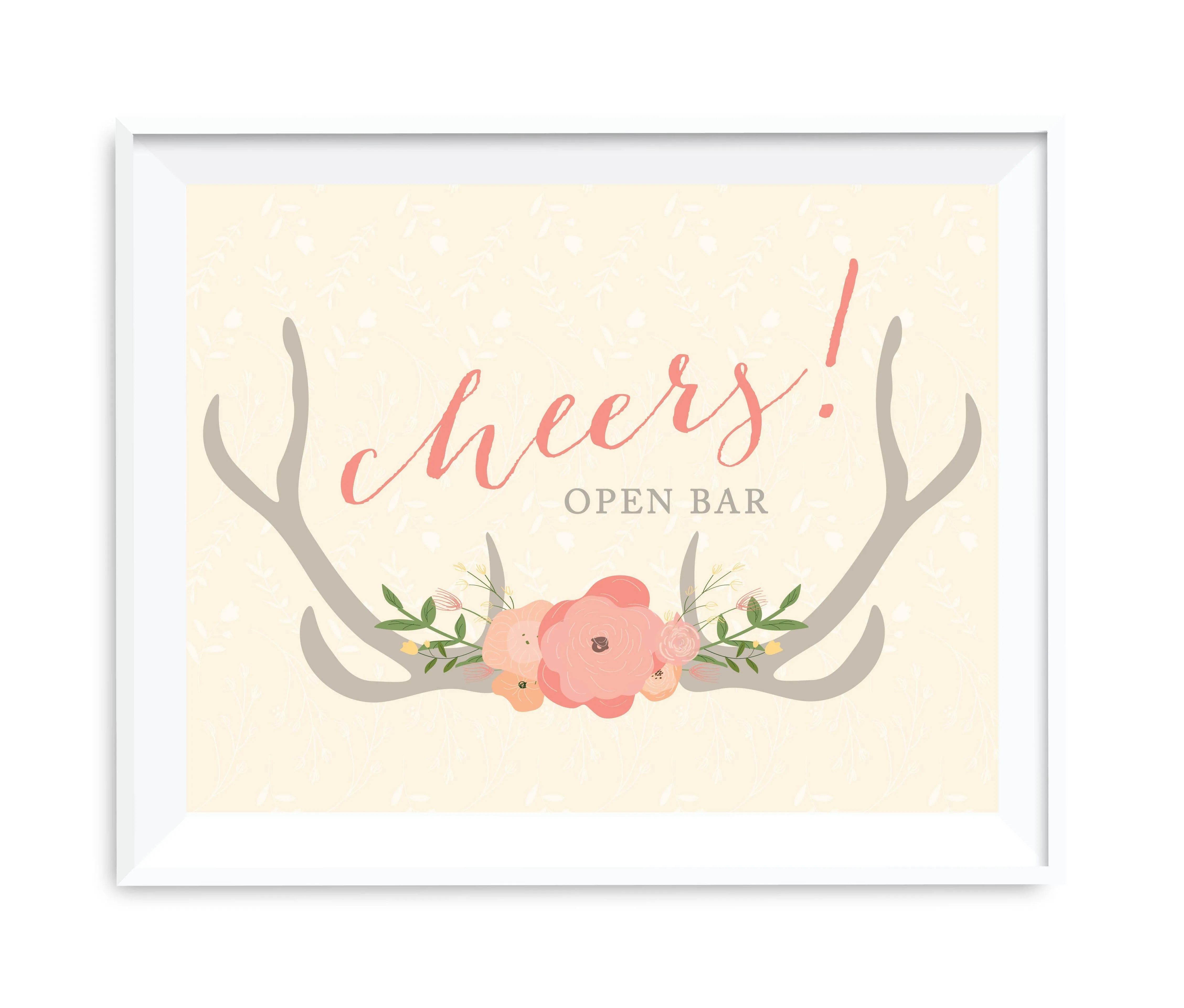 Andaz Press 8.5 x 11 Woodland Deer Wedding Party Signs