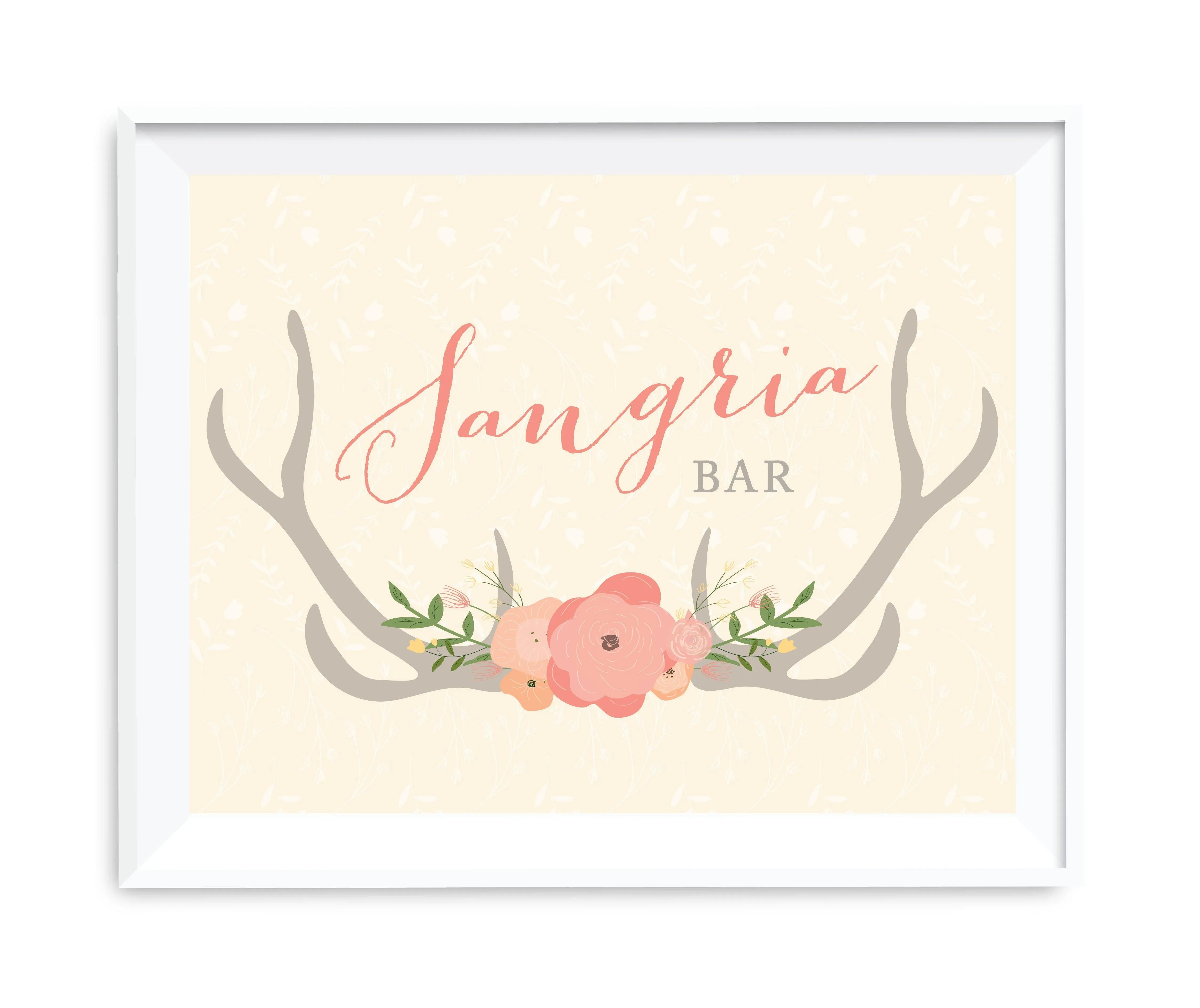 Andaz Press 8.5 x 11 Woodland Deer Wedding Party Signs