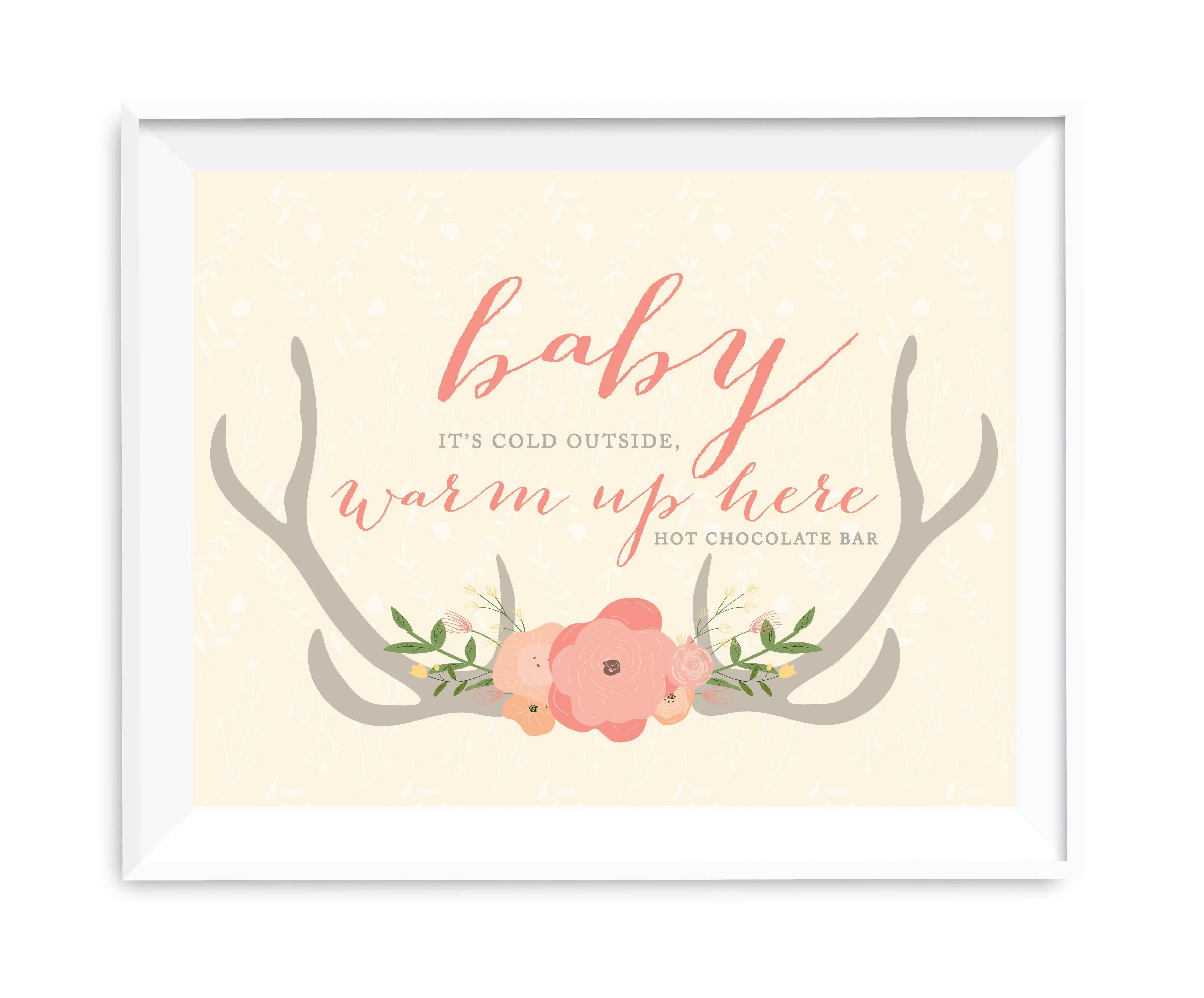 Andaz Press 8.5 x 11 Woodland Deer Wedding Party Signs