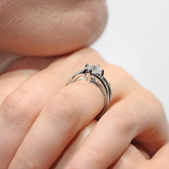 Barkev's Compass Set Princess Cut Diamond Engagement Ring