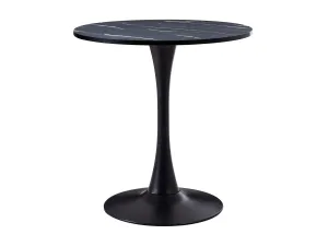 Black Marble Round Bistro Table 28"