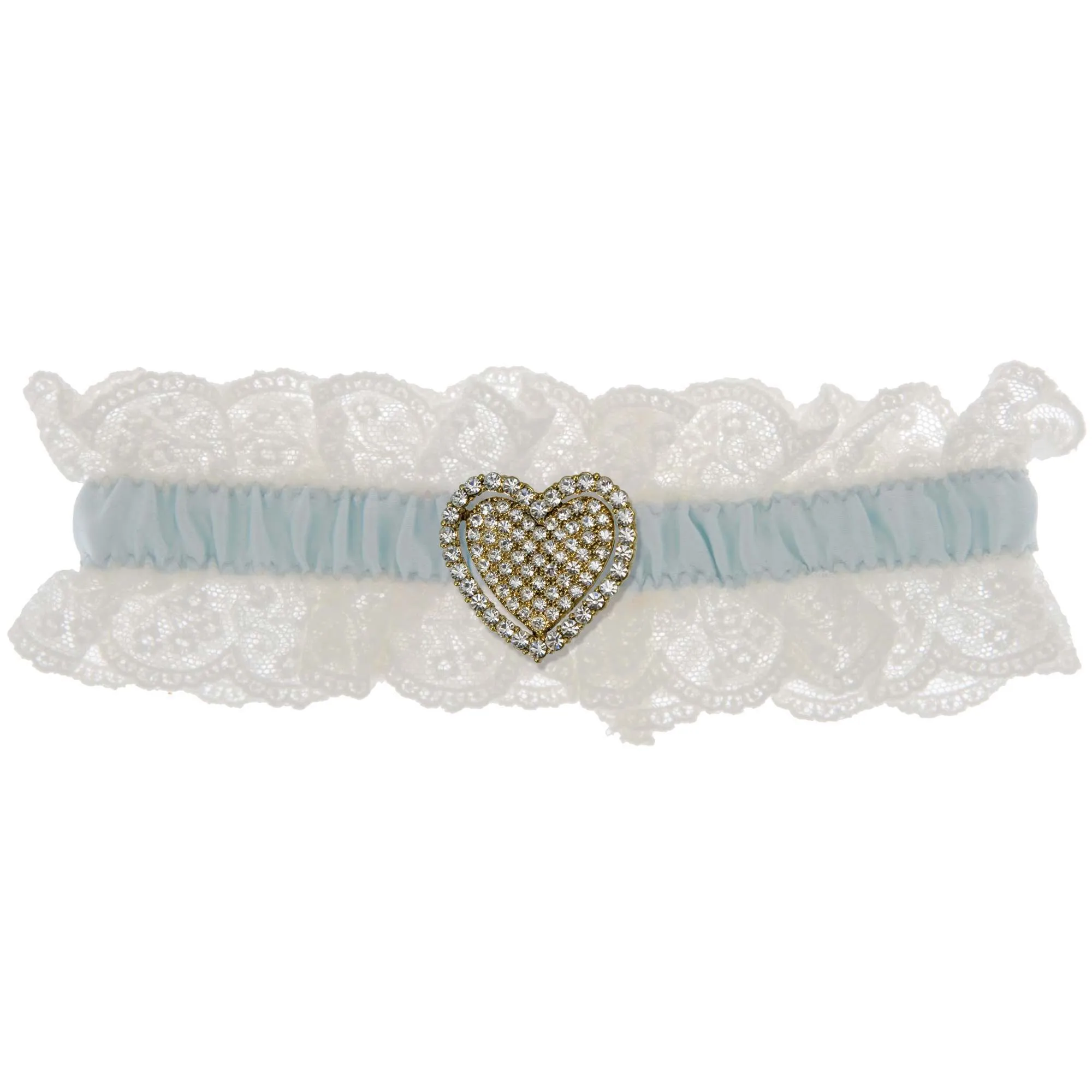 Blue Belle Wedding Garter - Ivory