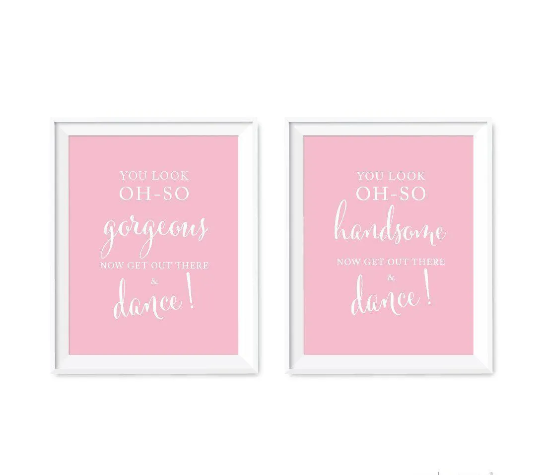 Blush Pink Wedding Signs, 2-Pack