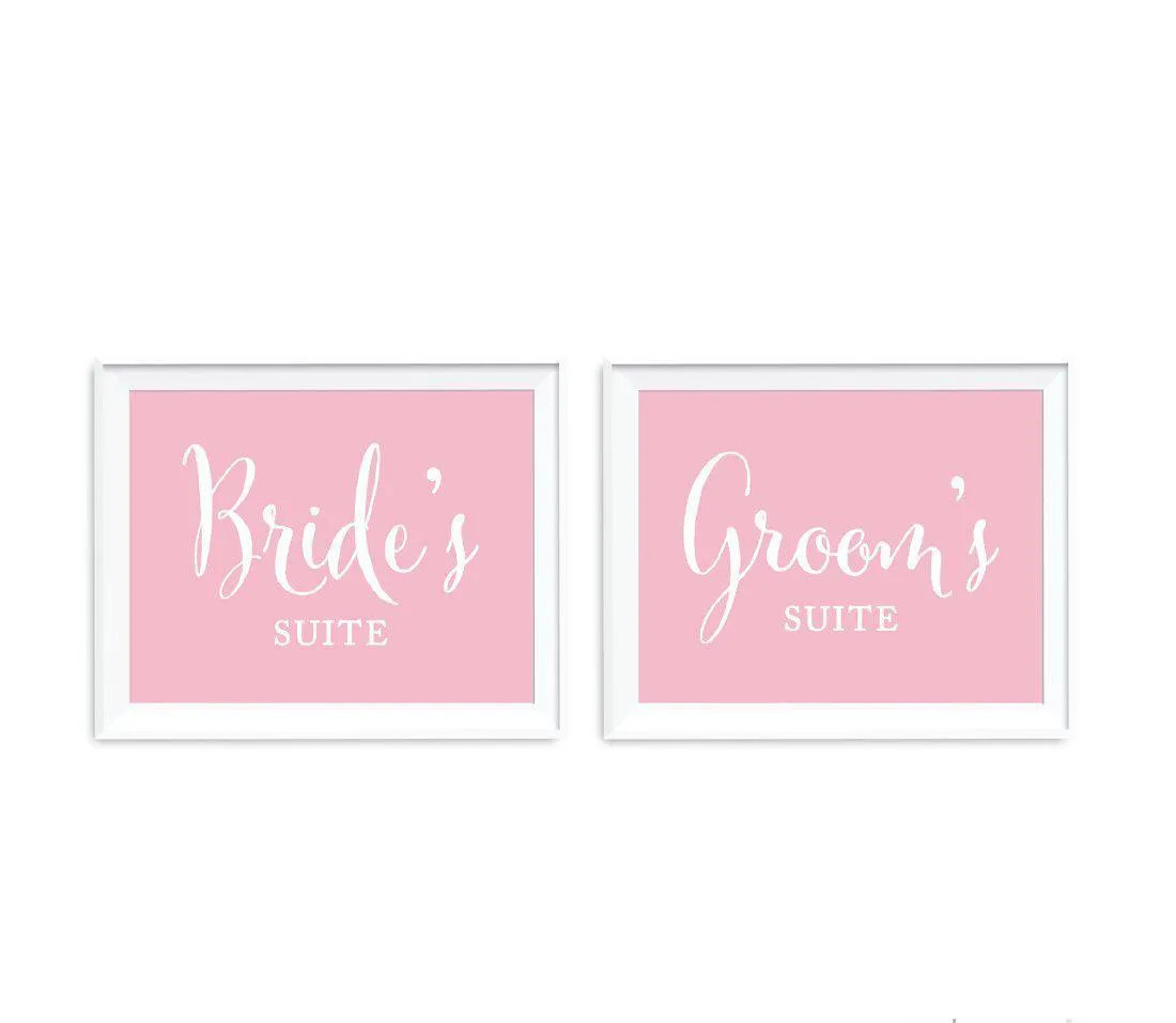 Blush Pink Wedding Signs, 2-Pack