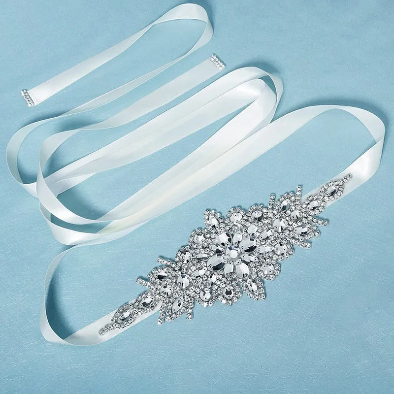 Bridal Wedding Dress Belt Crystal Rhinestone Accessory