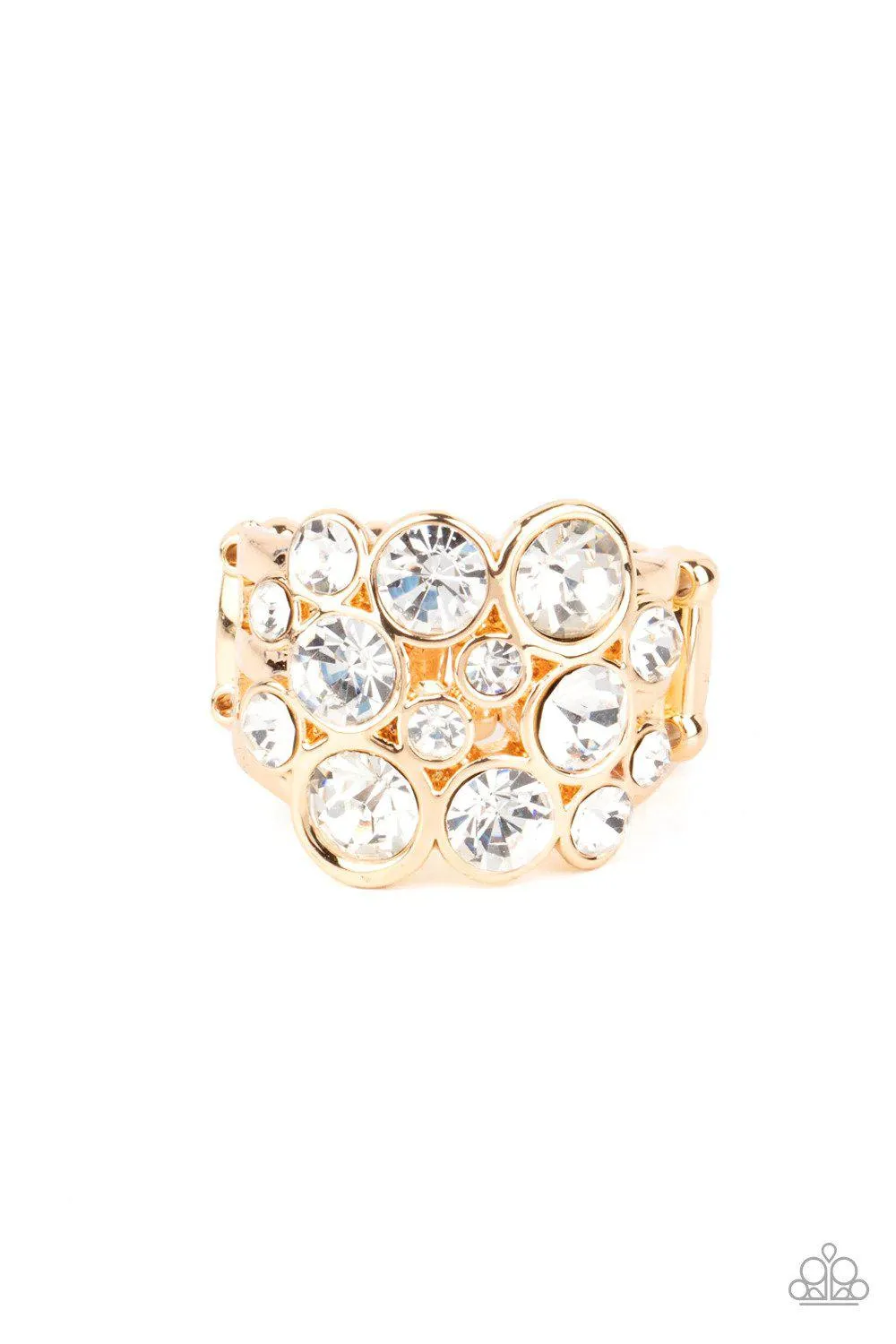 Bubbling Bravado Gold Ring - Paparazzi Accessories