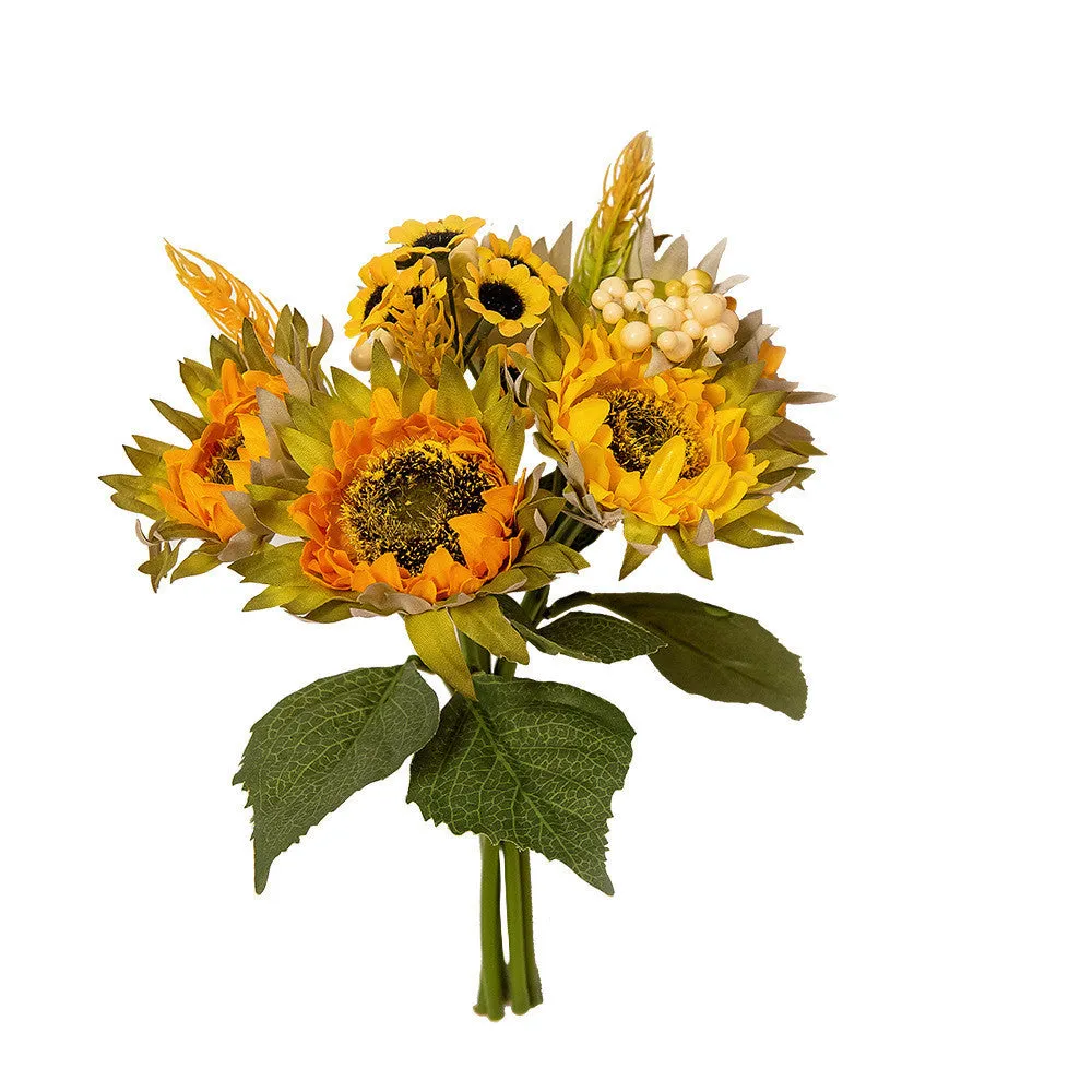 Bulk 10" Sunflower Bouquet Artificial Silk Flowers Arrangements Wholesale