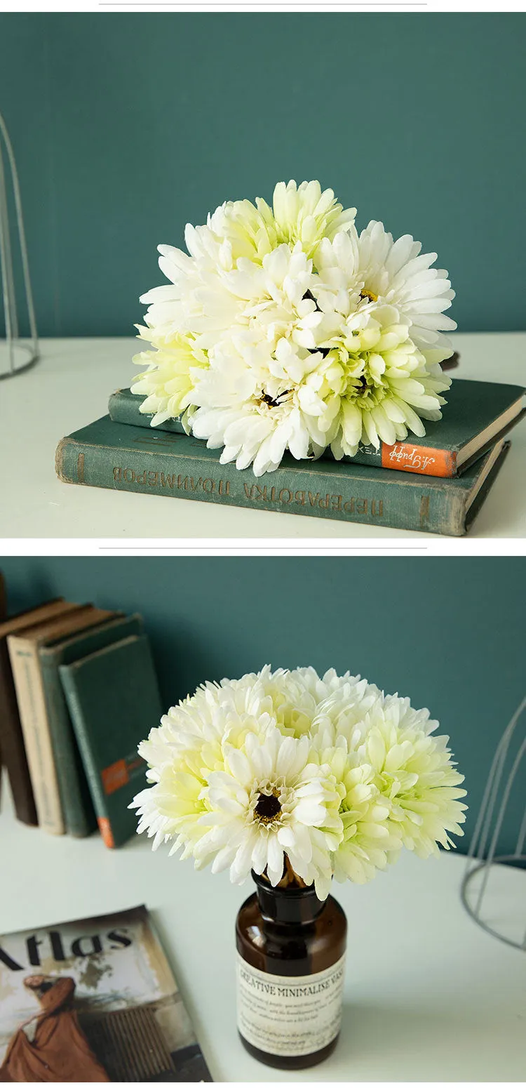 Bulk 11" November Birth Flowers Gerbera Bouquet Artificial Silk Flower Wholesale