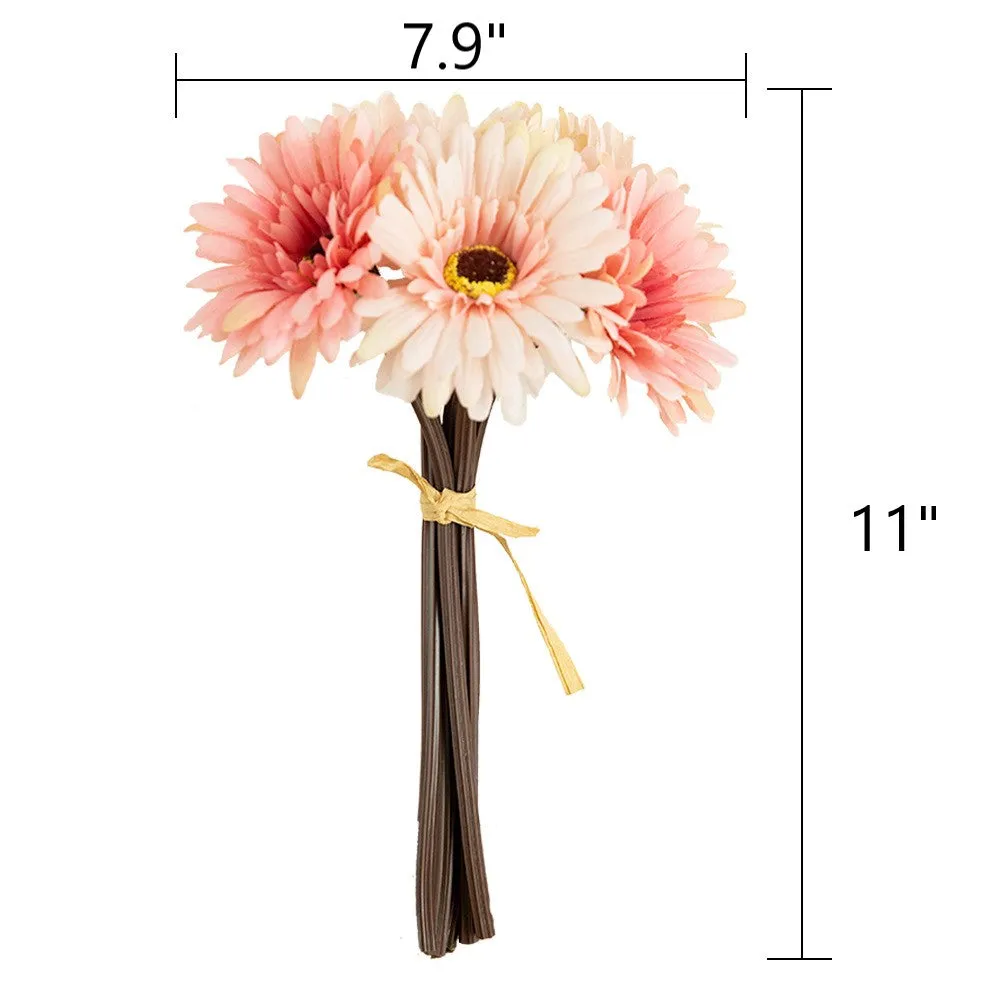 Bulk 11" November Birth Flowers Gerbera Bouquet Artificial Silk Flower Wholesale