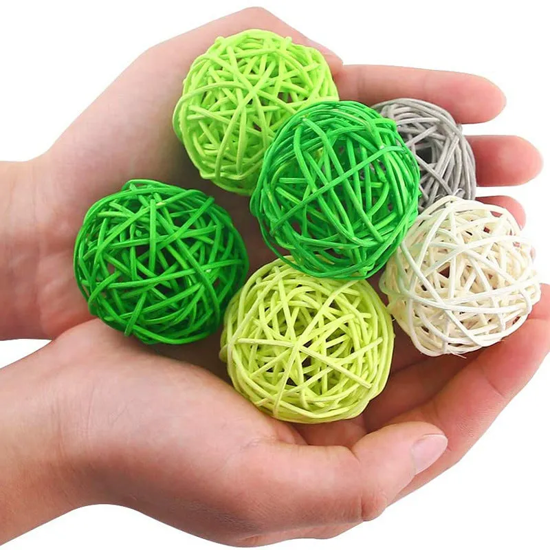 Bulk 24pcs Rattan Balls Wicker Balls Twig Orbs Spheres Bowl Fillers Vase Fillers Wholesale