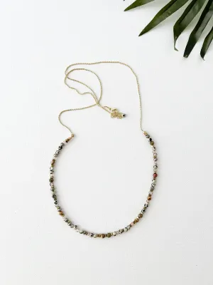 confetti necklace -safari mix