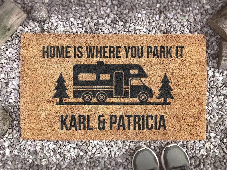 Coolspod- Outdoor Mat- Personalized Camping Doormat, Custom RV Door Mat, Coir Welcome Mat For A Campsite, Camping Gift