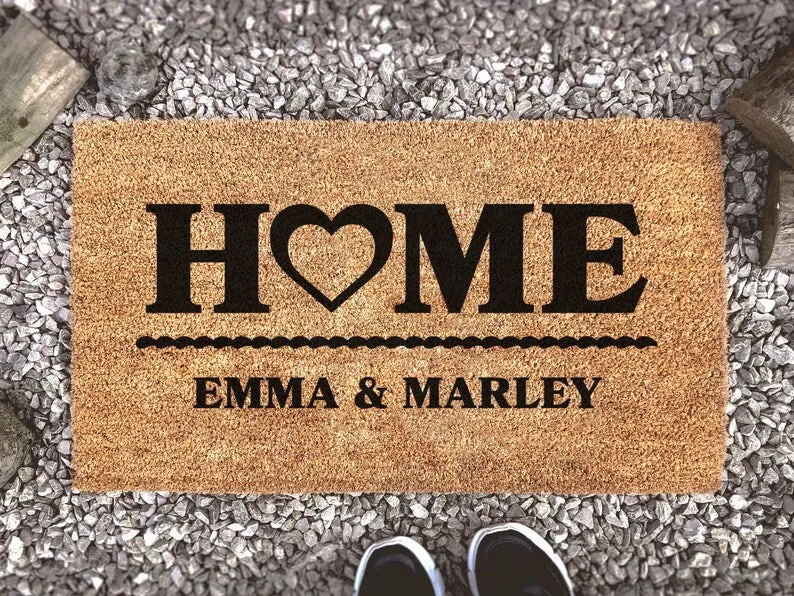 Custom Family Name Doormat, Door Mat, Anniversary Gift, Wedding Gift, Housewarming Gift, Farmhouse Decor