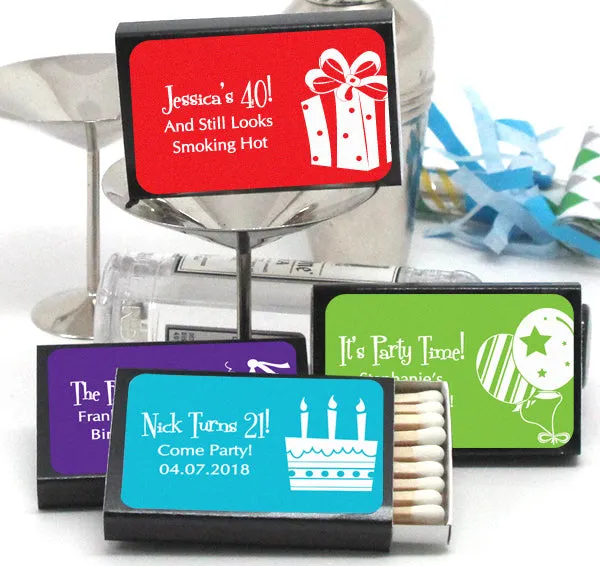 Custom Silhouette Black Matchbox Favors