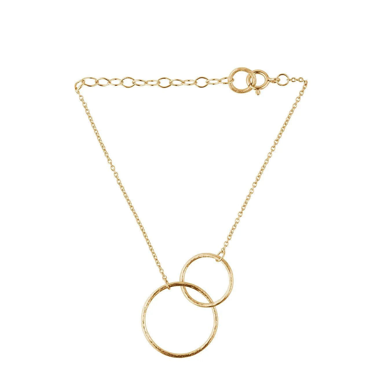 Double Plain Circles Bracelet - Gold - Pernille Corydon