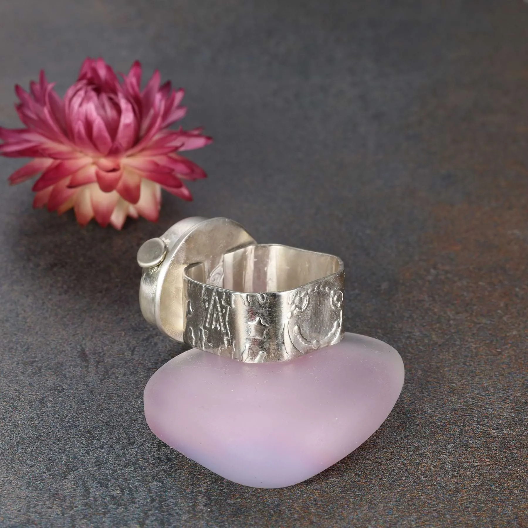 Dreams - Watermelon Tourmaline Silver Ring