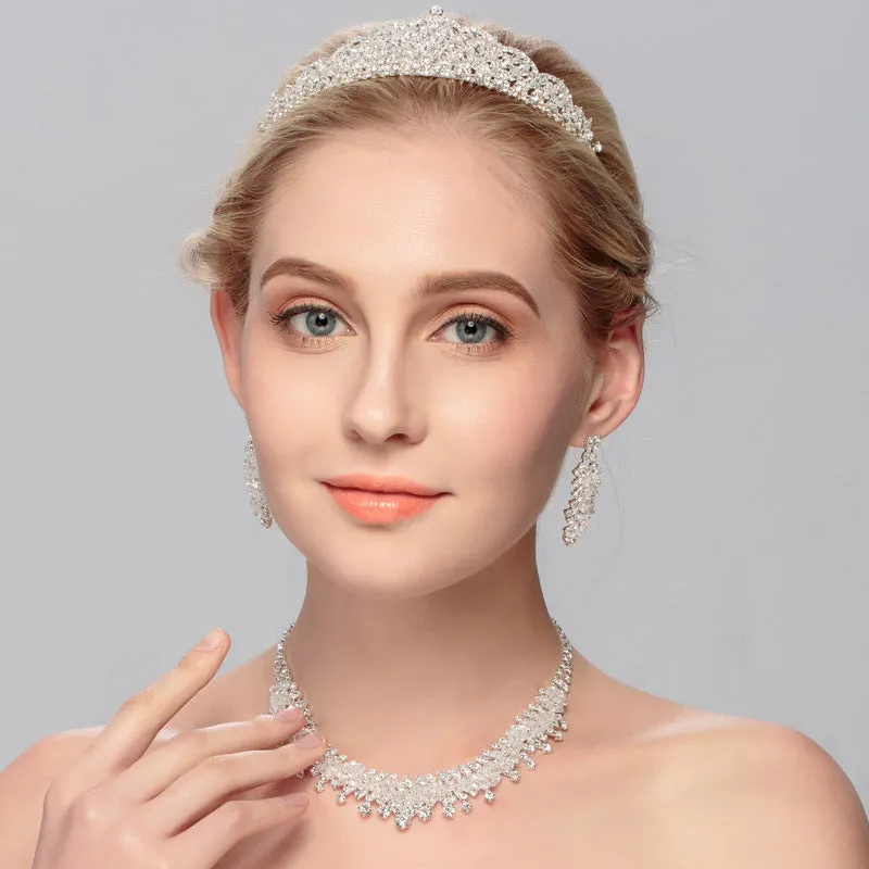 Elegant Heart-Shaped Wedding Jewelry Set